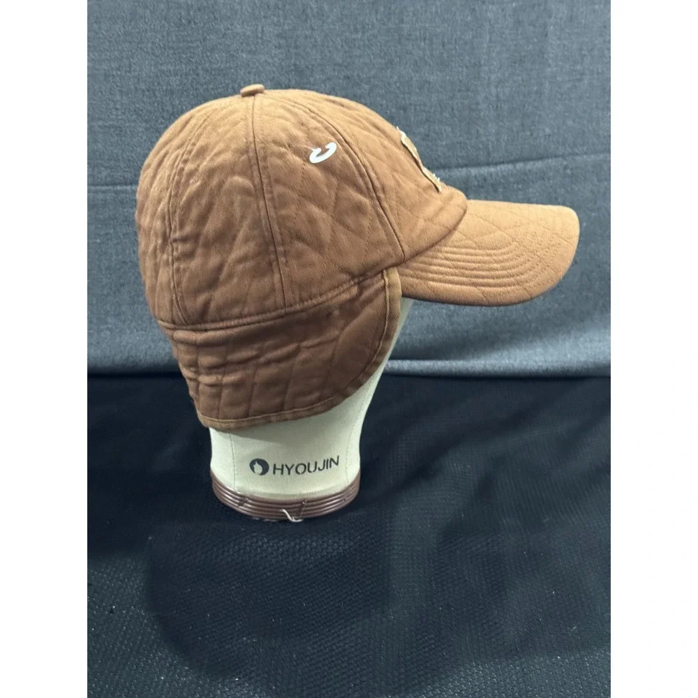 Carhartt Gilliam Cap Men's One Size Brown Cotton Embroidered Logo Ear Flaps Hat